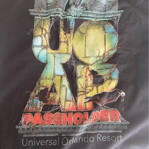 NWT Universal Studios UOAP HHN 2025 Black Graphic Tee